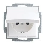 Busch-Jaeger 2CKA002013A5384 SCHUKO® Steckdose Safety+ mit Klappdeckel alpinweiß - Busch-balance® SI 