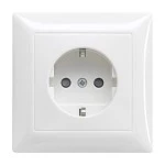 Busch-Jaeger 2CKA002013A5394 SCHUKO® Steckdose Safety+ alpinweiß - Busch-balance® SI Safety+ Vollplatte 