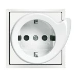Busch-Jaeger 2CKA002013A5418 Busch-Servicesteckdose® SCHUKO® Steckdosen-Einsatz Safety+ studioweiß - 