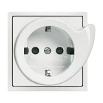 Busch-Jaeger 2CKA002013A5420 Busch-Servicesteckdose® SCHUKO® Steckdosen-Einsatz Safety+ studioweiß matt - 