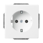 Busch-Jaeger 2CKA002013A5477 SCHUKO® Steckdosen-Einsatz Safety+ mit Schraubklemmen studioweiß - Plattform 63 
