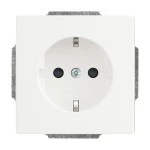 Busch-Jaeger 2CKA002013A5479 SCHUKO® Steckdosen-Einsatz Safety+ mit Schraubklemmen studioweiß matt - 