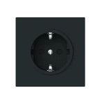 Busch-Jaeger 2CKA002013A5492 SCHUKO® Steckdosen-Einsatz Safety+ schwarz matt - Busch-art linear® Safety+ 