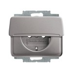 Busch-Jaeger 20 EUK-20 Schuko-Steckdose mit Klappdeckel platin 2CKA002018A0695 
