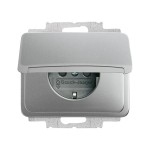 Busch-Jaeger 20 EUK-266 Schuko-Steckdose mit Klappdeckel titan 2CKA002018A1466 