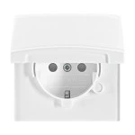 Busch-Jaeger 2CKA002064A0294 SCHUKO® Steckdosen-Einsatz Safety+ mit Klappdeckel weiß - Allwetter 44® (IP44) 