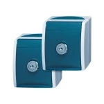 Busch-Jaeger 2CKA002083A0816 2 SCHUKO® Steckdosen mit Klappdeckel und abschließbar, gleich schließend 16 A 