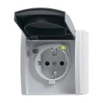 Busch-Jaeger 2CKA003116A0664 FI-SCHUKOMAT SCHUKO® Steckdose mit Fehlerstrom-Schutzschalter 