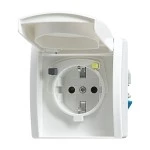 Busch-Jaeger 2CKA003116A0665 FI-SCHUKOMAT SCHUKO® Steckdose mit Fehlerstrom-Schutzschalter 