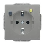 Busch-Jaeger 3120 EUCB-803 FI-SCHUKOMAT Schuko-Steckdose mit Fehlerstrom-Schutzschalter graumetallic 2CKA003116A0666 