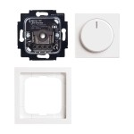 Busch-Jaeger 2CKA006512A0350 Busch-Drehdimmer LED, Komplettset mit Glimmlampe studioweiß - future® linear 