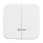 Busch-Jaeger 2CKA006599A2889 Bedienelement für Dimmer Doppeltaster mit Glimmlampe alpinweiß - Reflex SI 