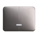 Busch-Jaeger 2CKA006599A2890 Bedienelement für Dimmer Doppeltaster mit Glimmlampe platin - alpha 