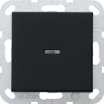 **Gira 0136005 Tast-Kontrollschalter 10AX 250V mit Wippe Universal-Aus-Wechselschalter Schwarz matt 