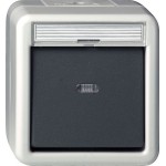 Gira 015630 Wipptaster 10AX 250V mit Beschriftungsfeld Wechsler 1-polig Grau 