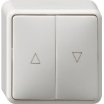 Gira 015913 Wipp-Jalousieschalter 10AX 250V mit Pfeilsymbolen Reinweiß 