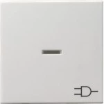 Gira 020903 Wippe mit Kontrollfenster und Symbol Steckdose Reinweiß glänzend 