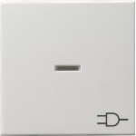 Gira 020927 Wippe mit Kontrollfenster und Symbol Steckdose Reinweiß seidenmatt 