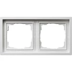 GIRA 0212112 Abdeckrahmen 2f Flächenschalter Reinweiß 