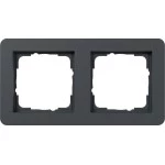 GIRA 0212152 Abdeckrahmen 2f Gira E1 Anthrazit 
