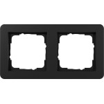 GIRA 0212153 Abdeckrahmen 2f Gira E1 Schwarz m 