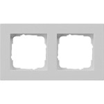 GIRA 0212375 Abdeckrahmen 2f flach Gira E2 Grau m 