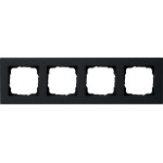 GIRA 0214095 Abdeckrahmen 4f flach Gira E2 Schwarz m 