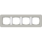 GIRA 0214412 Abdeckrahmen 4f Gira E3 Grau/Reinweiß 