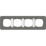 GIRA 0214413 Abdeckrahmen 4f Gira E3 Dklgrau/Reinweiß 