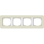 GIRA 0214417 Abdeckrahmen 4f Gira E3 Sand/Reinweiß 