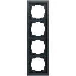 Gira 0214735 Abdeckrahmen 4f flach F200 Anthrazit lackiert 