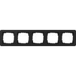 GIRA 0215153 Abdeckrahmen 5f Gira E1 Schwarz m 