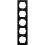 Gira 0215174 Abdeckrahmen 5f F100 Schwarz matt lackiert 