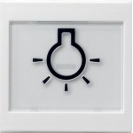 Gira 021627 Wippe mit großem Beschriftungsfeld und großem abtastbaren Symbol Licht Reinweiß seidenmatt 