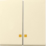 Gira 063101 Wippe 2-fach mit Kontrollfenster für Wipp-Kontrollschalter Cremeweiß glänzend 