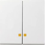 **Gira 063103 Wippe 2-fach mit Kontrollfenster für Wipp-Kontrollschalter Reinweiß glänzend 