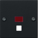 Gira 0638005 Abd. Kontrollf. groß Zugschalter/-taster System 55 Schwarz m 