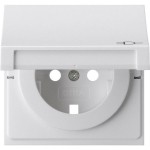 Gira 0922112 Abdeckung für Schuko-Steckdose 16A 250V mit Klappdeckel Reinweiß glänzend 