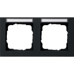 GIRA 109209 Abdeckrahmen 2f waager. BSF Gira E2 Schwarz m 