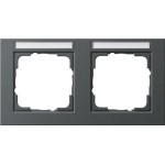 GIRA 109223 Abdeckrahmen 2f waager. BSF Gira E2 Anthrazit 