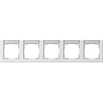 GIRA 109522 Abdeckrahmen 5f waager. BSF Gira E2 Reinweiß m 