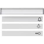 Gira 144927 Set mit Beschriftungsschildern für Licht, Klingel und Tür in Reinweiß seidenmatt, passend für System 55 