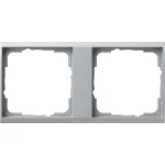 Gira 1462726 Zwischenrahmen 2-fach in Aluminiumfarbe passend für Gira System 55 Event Abdeckrahmen in Event Klar 