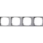 Gira 1464726 Zwischenrahmen 4-fach in Aluminiumfarbe passend für Gira System 55 Event und Event Klar Abdeckrahmen 