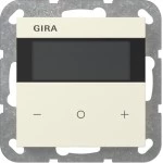 Gira 200401 Raumklimasensor Standard für KNX mit integriertem Busankoppler, segmentbasiertem Display Cremeweiß 