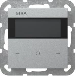 Gira 200426 Raumklimasensor Standard KNX mit integriertem Busankoppler, segmentbasiertem Display und Temperaturfühler 