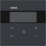 Gira 200673 Raumklimasensor HLK Standard mit integriertem Busankoppler, segmentbasiertem Display und Temperaturfühler 