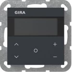 Gira 200728 Raumklimasensor mit integriertem Busankoppler, Temperatur- und Feuchtefühler, Taupunktermittlung Anthrazit 