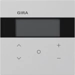 Gira 200776 Raumklimasensor mit integriertem Busankoppler, segmentbasiertem Display und Temperatur- sowie Feuchtefühler 