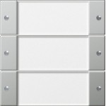 GIRA 2133600 Wippenset 3f BSF System 55 Klar/Edelstahl 